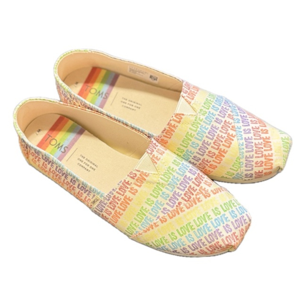 TOMS sz 7 Alpargata “Love is Love” espadrille shoe